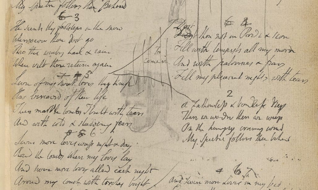 Página del cuaderno de notas de William Blake
